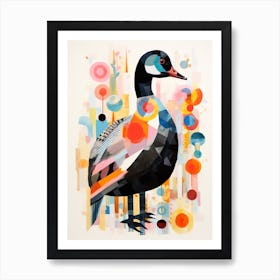 Bird Painting Collage Coot 2 Art Print