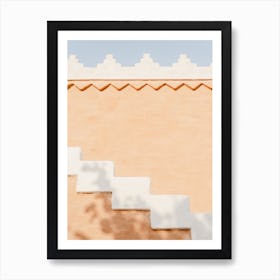 Adobe Wall In Peach Fuzz Art Print