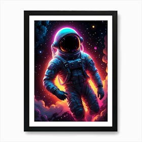 Astronaut In Space 4 Art Print