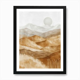 Desert Landscape Canvas Print 2 Art Print