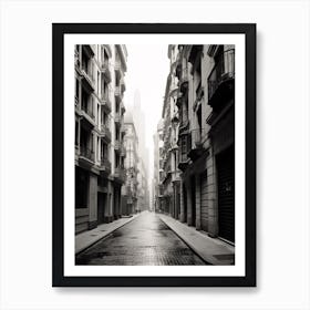 Bilbao, Spain, Black And White Old Photo 4 Art Print