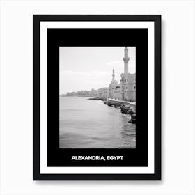 Poster Of Alexandria, Egypt, Mediterranean Black And White Photography Analogue 4 Art Print