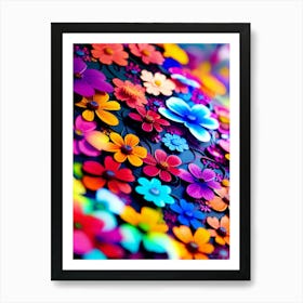 Colorful Flowers Wallpaper 7 Art Print