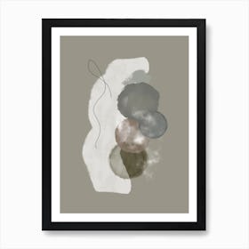 Abstract Painting With Shapes Art Print