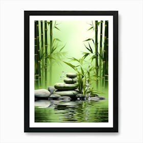 Water And Bamboo Art Print