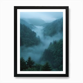 Misty Valley Art Print