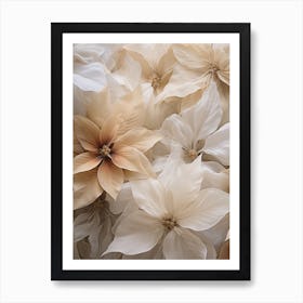 Boho Dried Flowers Poinsettia Art Print