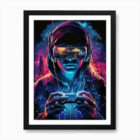 Vr Gamer Art Print