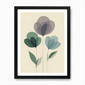 Abstract Flowers Art Print