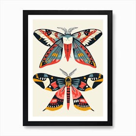 Colourful Insect Illustration Moth 34 Art Print