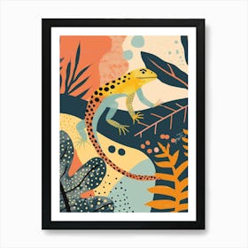 Lizard Abstract Modern Illustration 2 Art Print