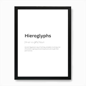 Hieroglyphs Definition Meaning Art Print