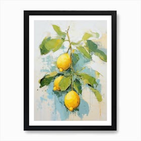 Lemons illustration 3 Art Print