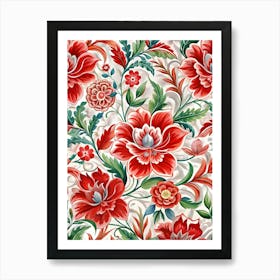 Floral Pattern 46 Art Print