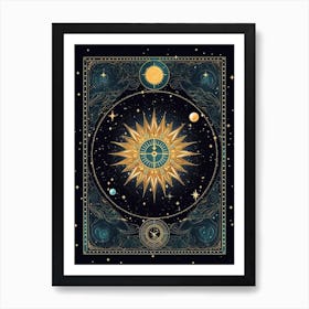 Artistic Solar Sistem Tarot Celestial 1 Art Print