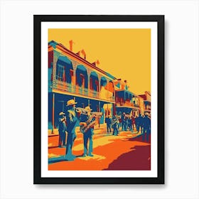 New Orleans Jazz National Historic Park Retro Pop Art 2 Art Print