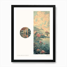 Fujikawaguchiko Japan 1 Cut Out Travel Poster Art Print