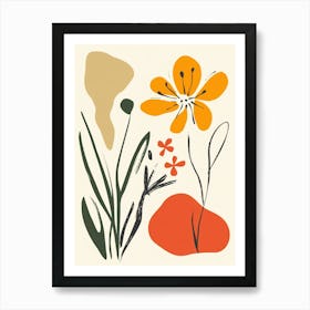 Abstract Flowers 52 Art Print