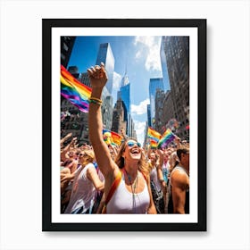 A Jubilant Scene Capturing The Throng Of Illustrations Representing The Vast Spectrum Of The Rainbow (4) Art Print