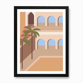 Islamic Structure. Boho travel art. Egypt poster — boho travel poster Art Print