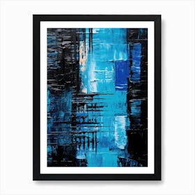 Blue Texture Abstract 1 Art Print