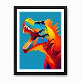 Megalosaurus 1 Primary Colours Dinosaur Art Print