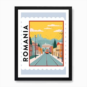 Romania 3 Travel Stamp Poster Art Print