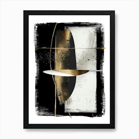 Abstract Black And Gold 4 Art Print