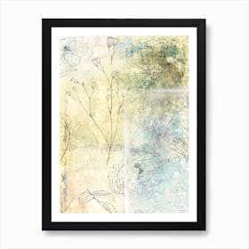 Boho Abstract Art Illustration In A Photomontage Style 54 Art Print