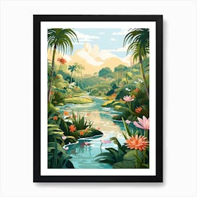 Nong Nooch Tropical Botanical Garden Thailand Illustration 2 Art Print