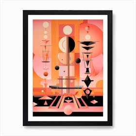 Energy And Vibrations Abstract Geometric 3 Art Print