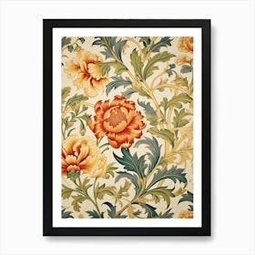 Floral Wallpaper Pattern Art Print