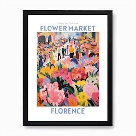 Florence Italy Flower Market Floral Art Print Travel Print Plant Art Modern Style Art Print