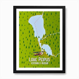 Lake Pepius Estonia & Russia Art Print