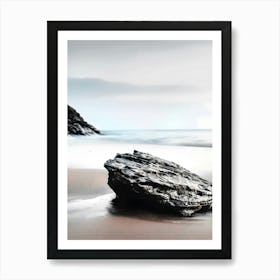 Rock On The Beach Art Print