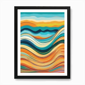 Abstract Ocean Waves Art Print