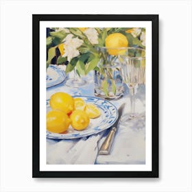 Bowl Of Lemons Art Print