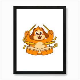 Prints, posters, nursery and kids rooms. Fun dog, music, sports, skateboard, add fun and decorate the place.23 Art Print
