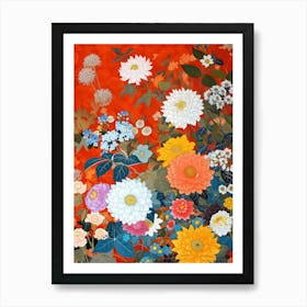 Hokusai  Great Japan Flowers Japanese 1 Art Print