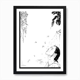 Long Showers Loud Music Deep Thoughts Art Print