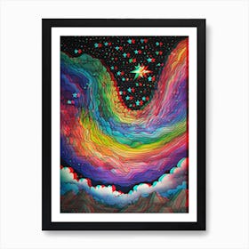 Rainbow Sky Canvas Print Art Print