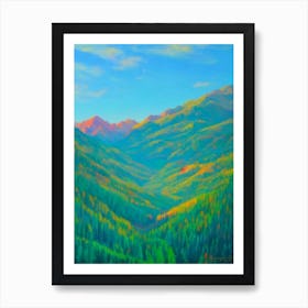 Sequoia National Park United States Of America Blue Oil Painting 2  Art Print