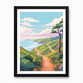 The Causeway Coast Way Northern Ireland Hike Illustration Art Print