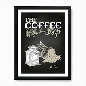 Coffee Shop — Coffee poster, kitchen print, lettering Art Print