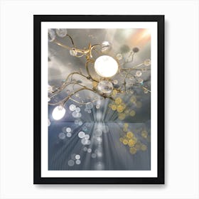 Chandelier With Crystals Art Print