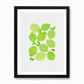 Lime Crowd Art Print