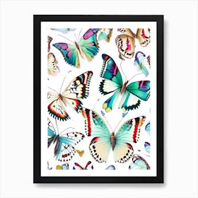 Butterflies Repeat Pattern Decoupage 1 Art Print