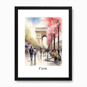 Champs-Elysées Avenue. Paris. The atmosphere and manifestations of spring. 39 Art Print