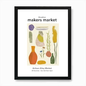 Brooklyn Artisan Alley Market Art Print