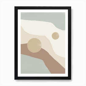 Planet Galaxy Sage Green Art Print